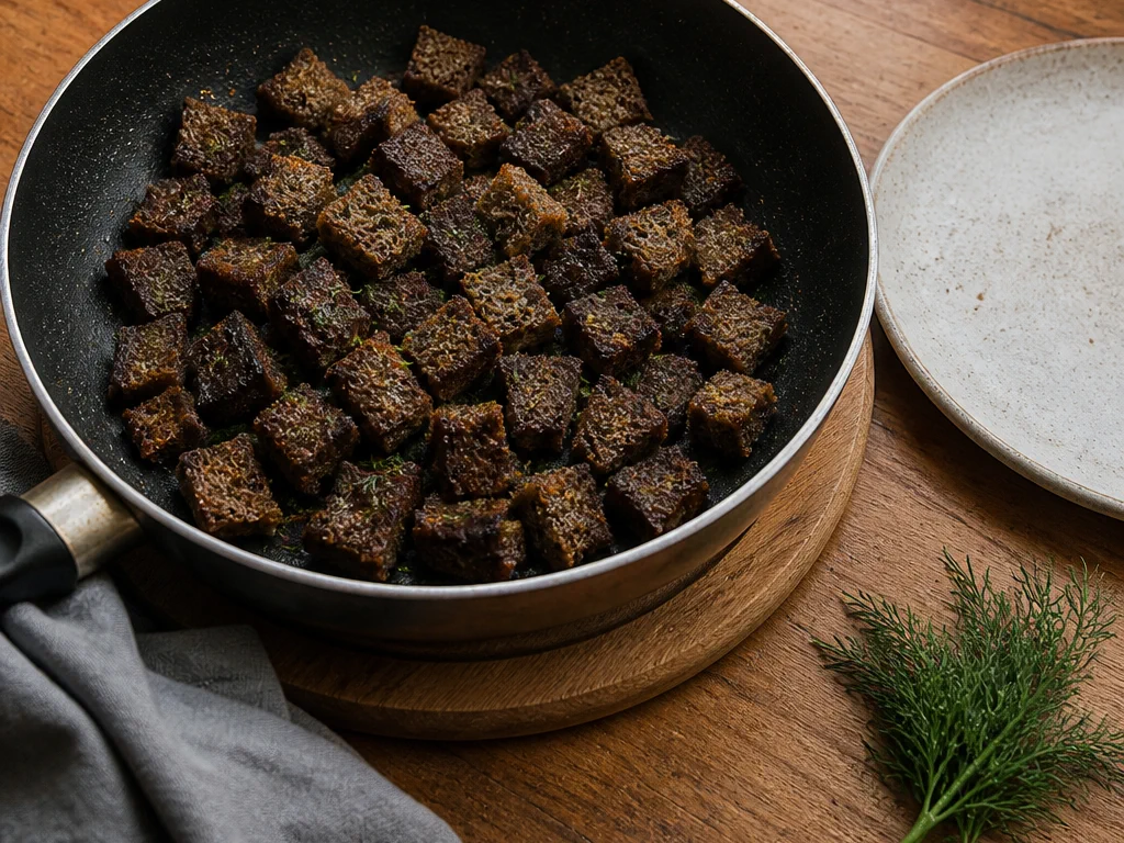 Ржаная панировочная крошка с укропом — готовое блюдо