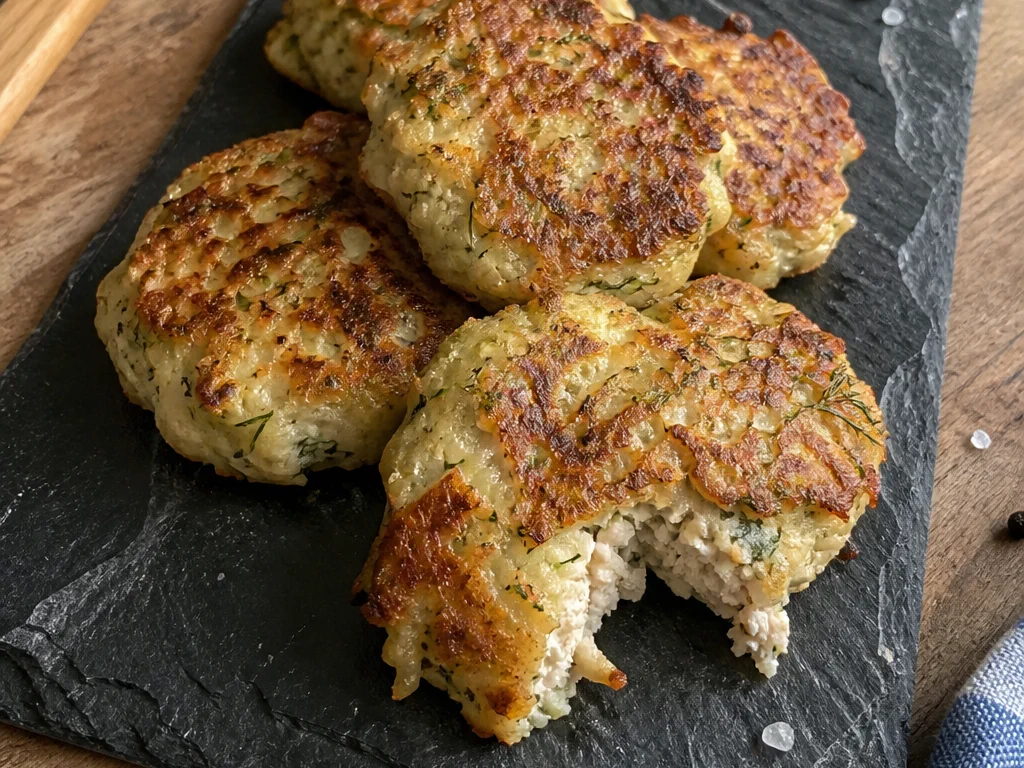 Куриные котлеты с кабачком и укропом — готовое блюдо