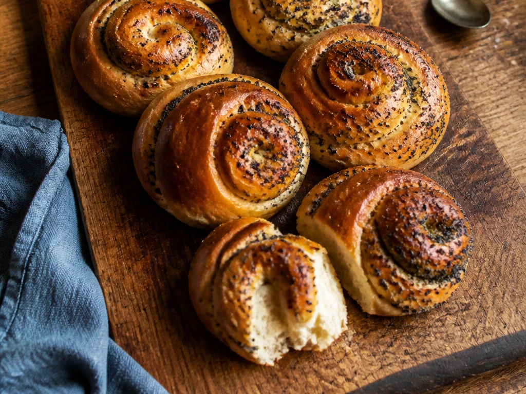 Домашние булочки с маком — готовое блюдо