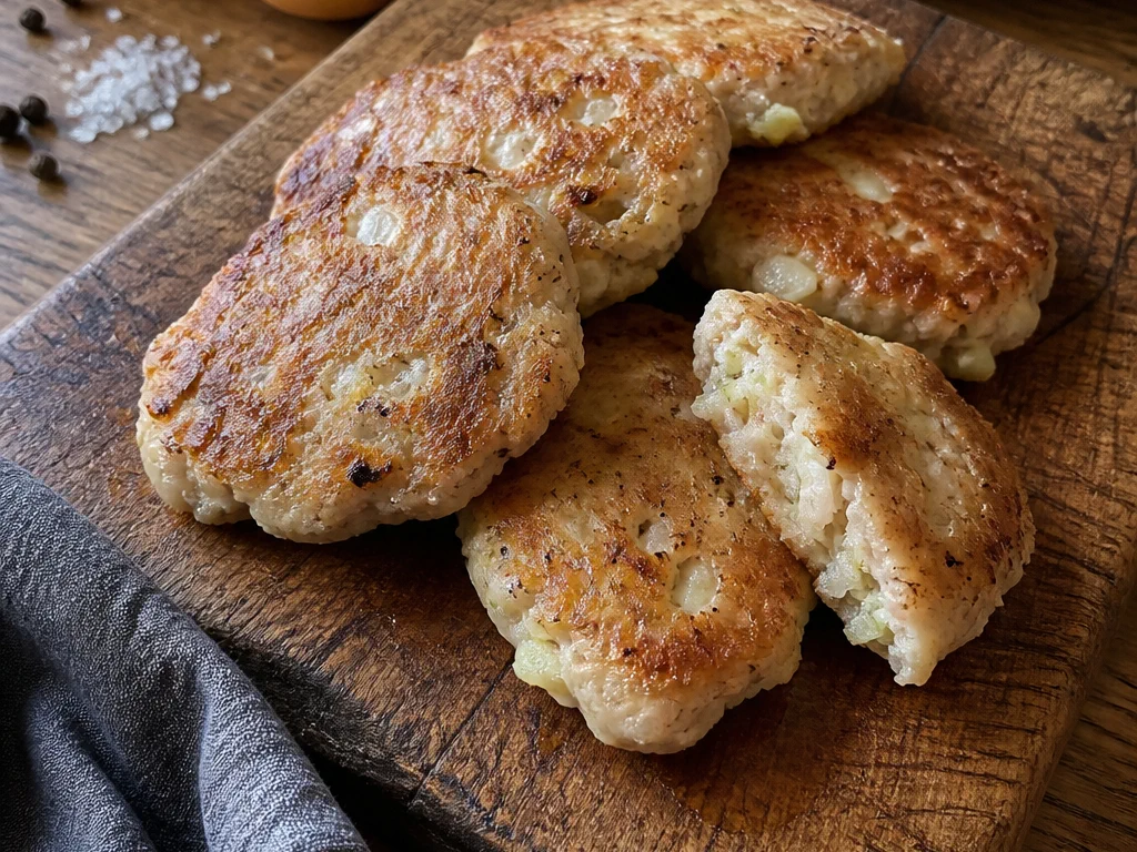 Куриные котлеты с белокочанной капустой — готовое блюдо