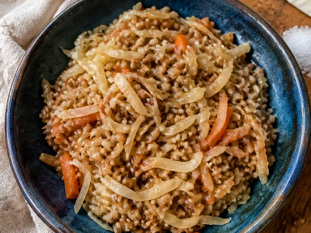 Гречневая каша с капустой и морковью — готовое блюдо