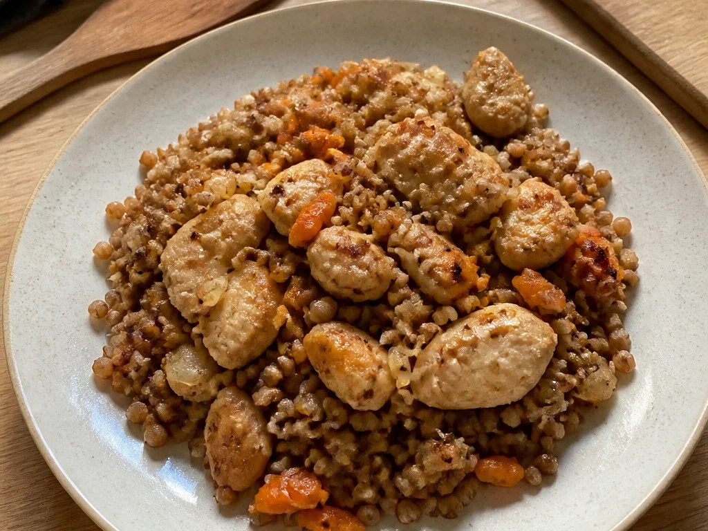 Крупа по-домашнему из гречки с курицей — готовое блюдо