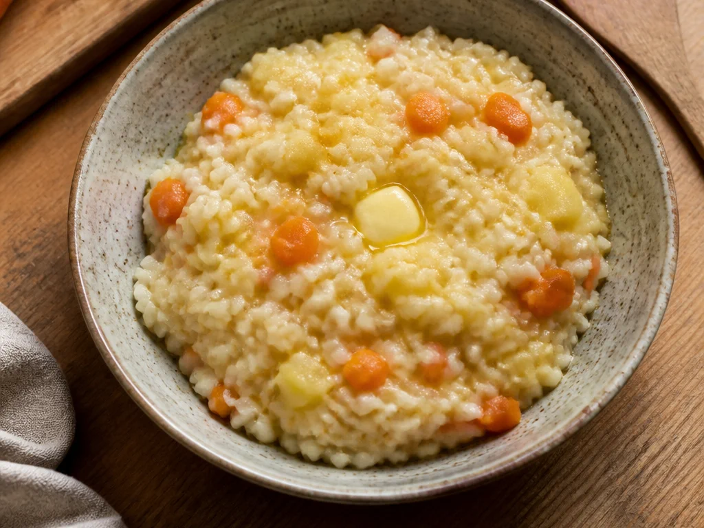 Рисовая каша с морковью и яблоком — готовое блюдо