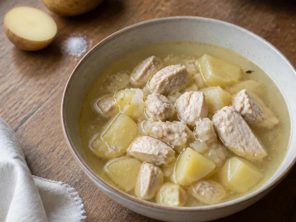 Куриный суп с картофелем — готовое блюдо