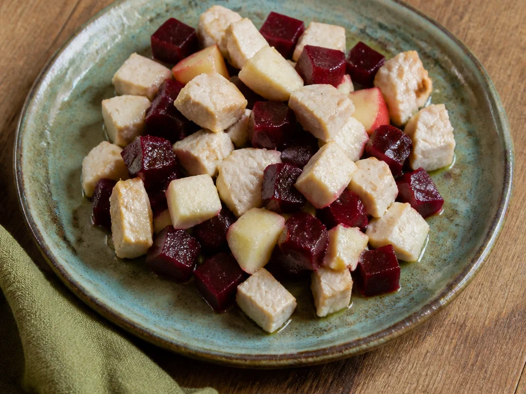 Куриная закуска со свёклой и яблоком — готовое блюдо
