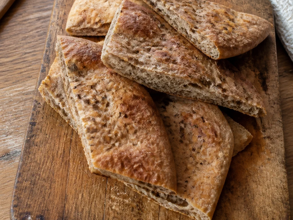 Кефирные лепёшки с ржаной мукой и тмином — готовое блюдо