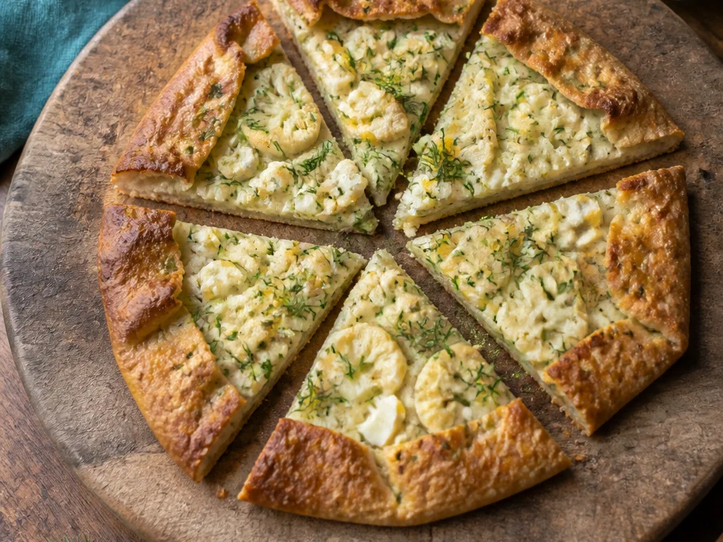 Ржаная галета с цветной капустой и яйцом — готовое блюдо