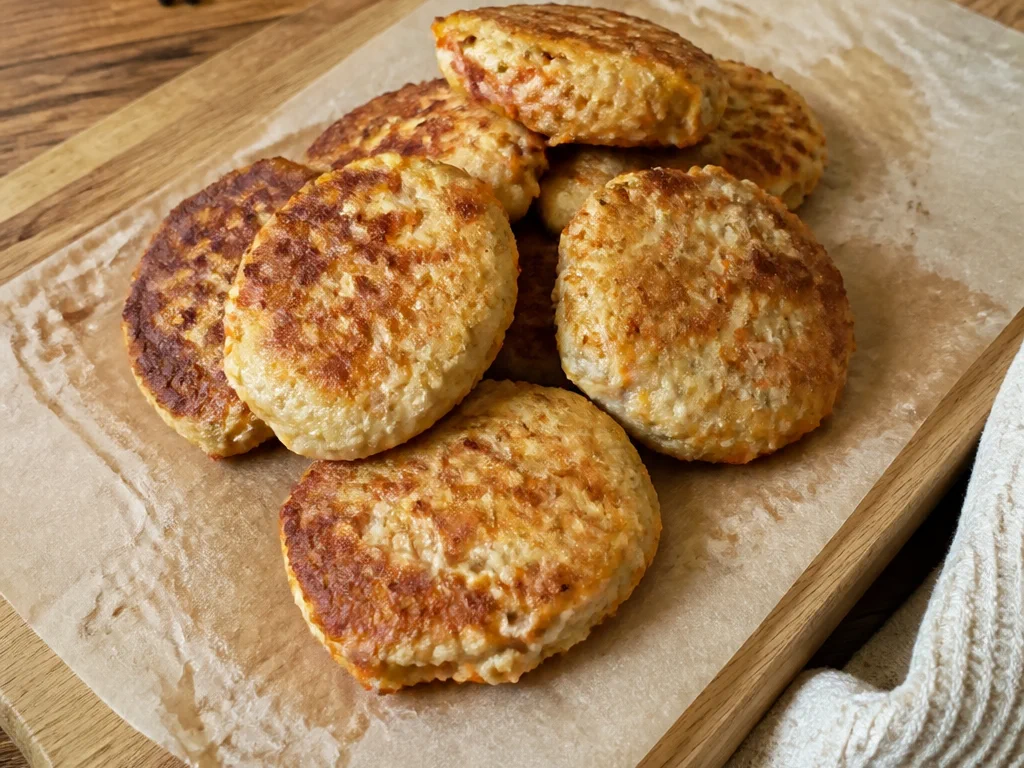 Куриные котлеты с морковью и овсяными хлопьями — готовое блюдо