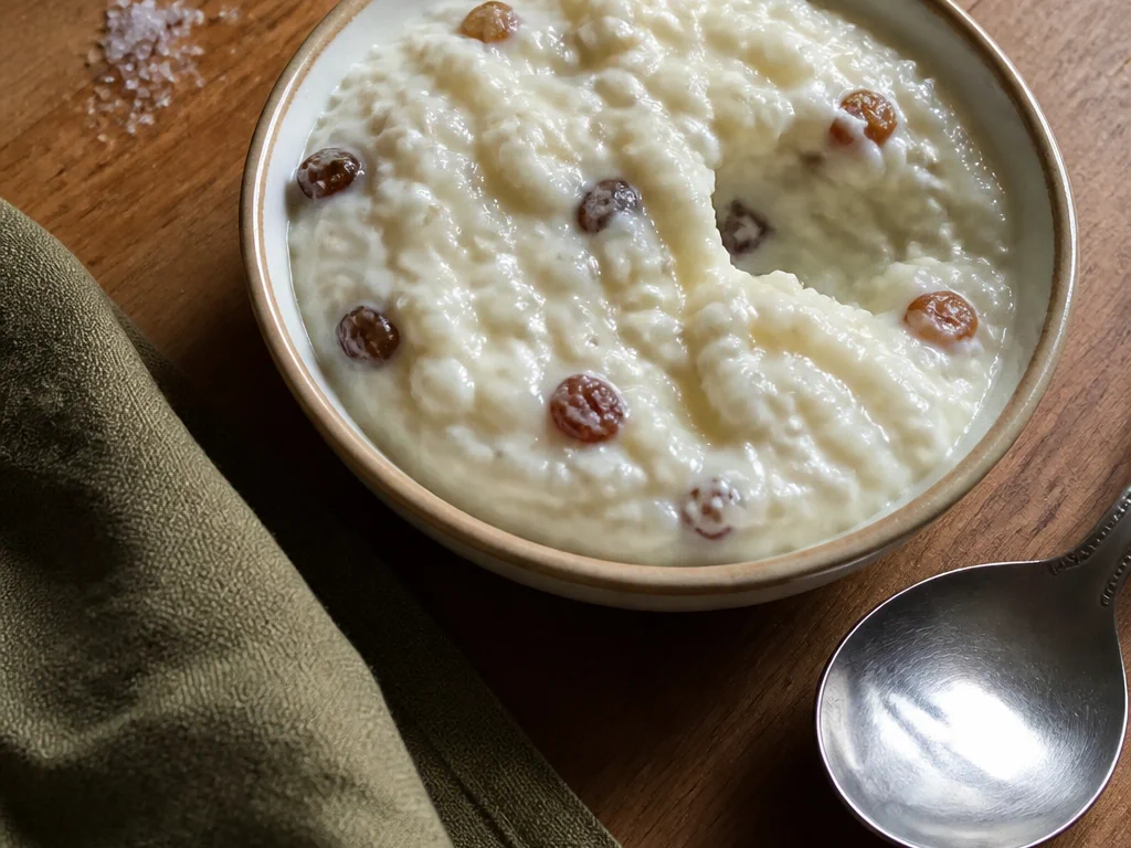 Рисовый пудинг с изюмом — готовое блюдо