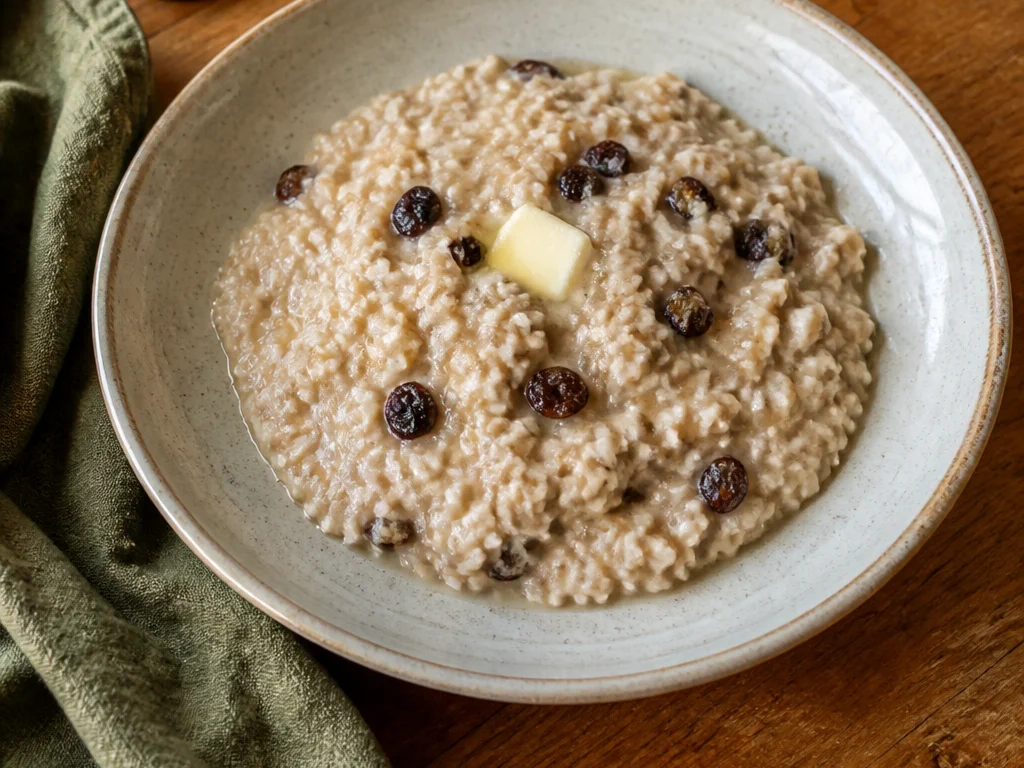 Овсяная каша с изюмом — готовое блюдо