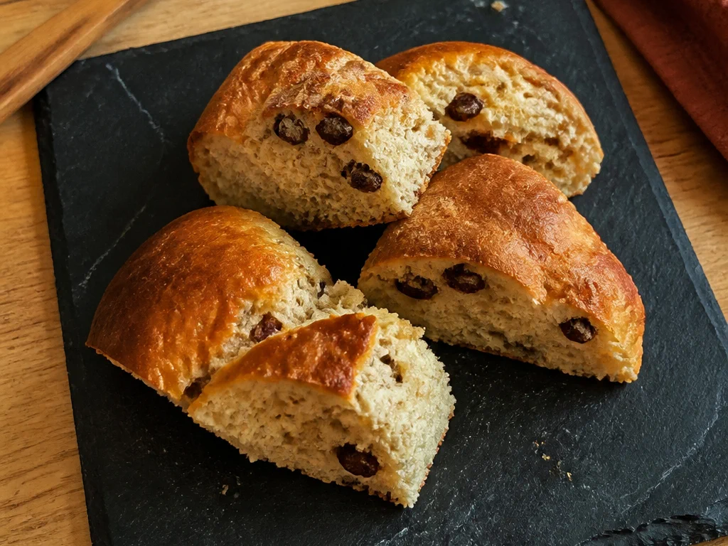 Домашние булочки с изюмом — готовое блюдо