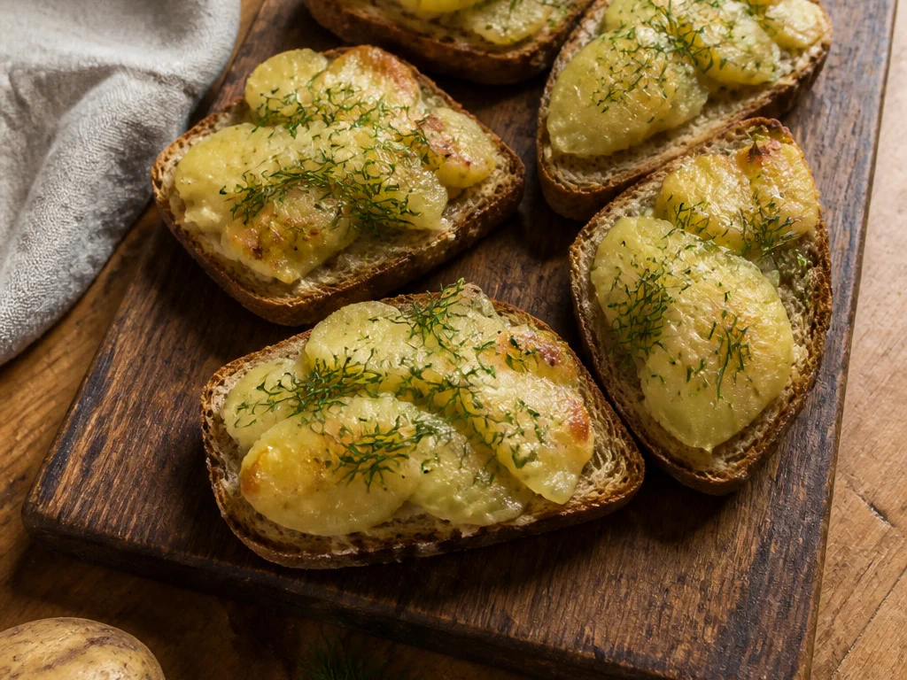 Горячие бутерброды с картофелем и сыром — готовое блюдо