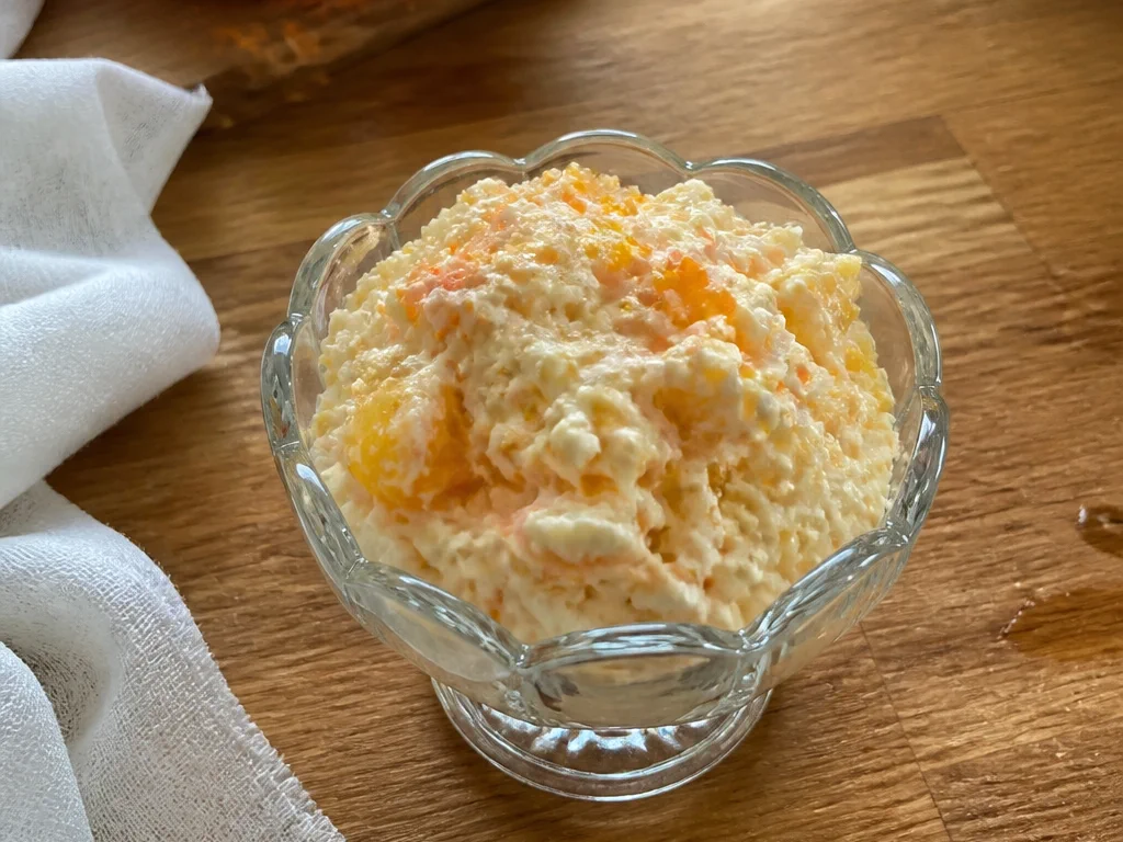 Творожный крем с морковью и апельсином — готовое блюдо